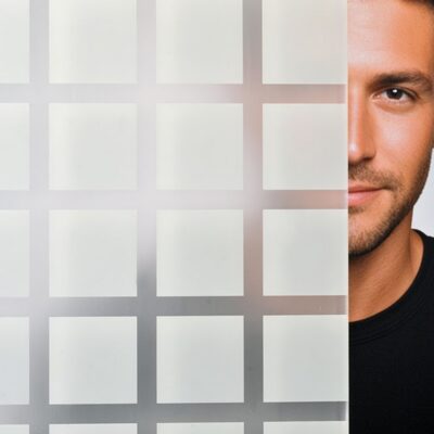 Gray Matte Grid Window Film
