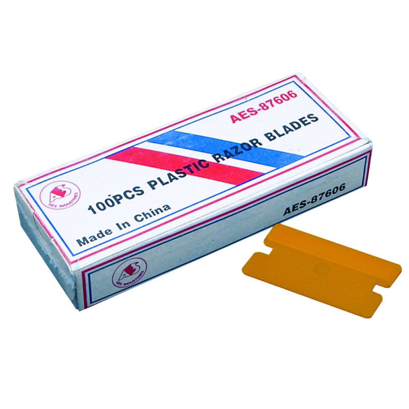 1" PLASTIC RAZOR BLADES - 100 PK