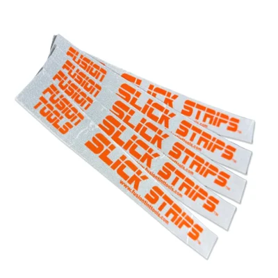 A photo of five Slick Strips in a array to show buyers what they are getting