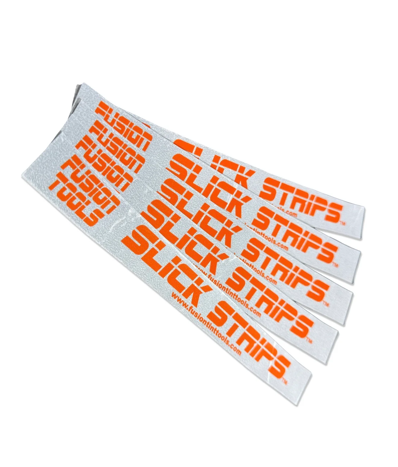 A photo of five Slick Strips in a array to show buyers what they are getting